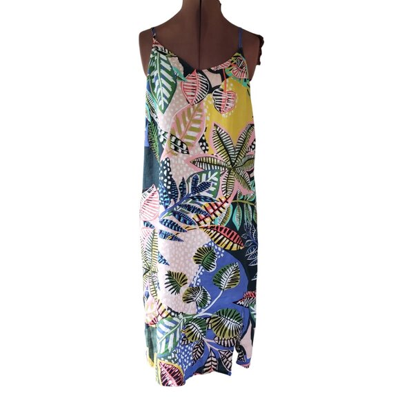 Cynthia Rowley Tropical Print Linen Dress Size 14 - Picture 1 of 10
